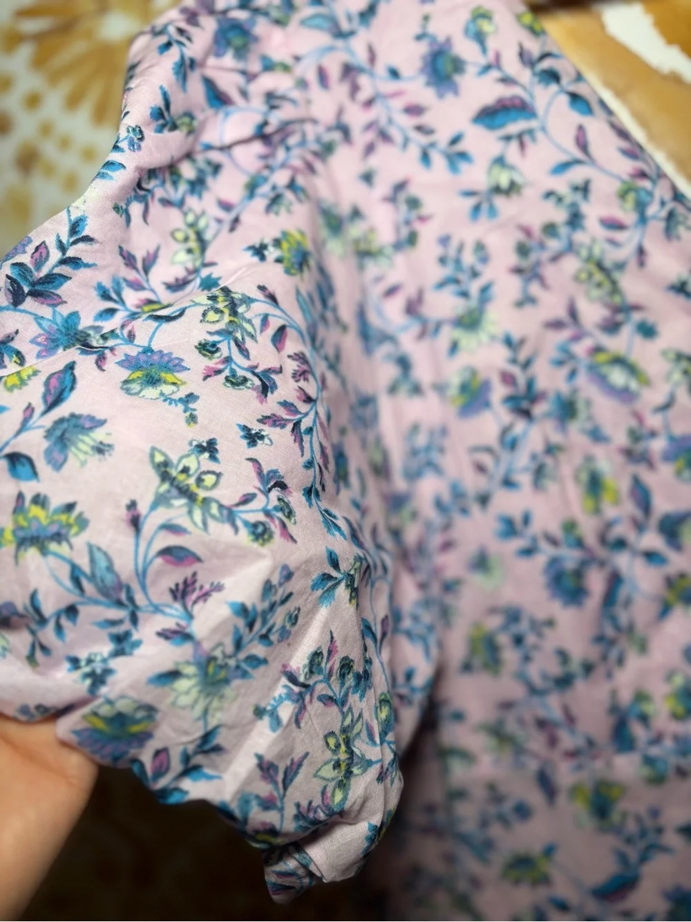 Pink Floral Cottagecore Mini Dress | Boho Puff Sleeve Tiered Babydoll Dress